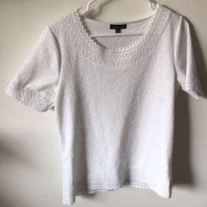 Chances R Lacy White Blouse
